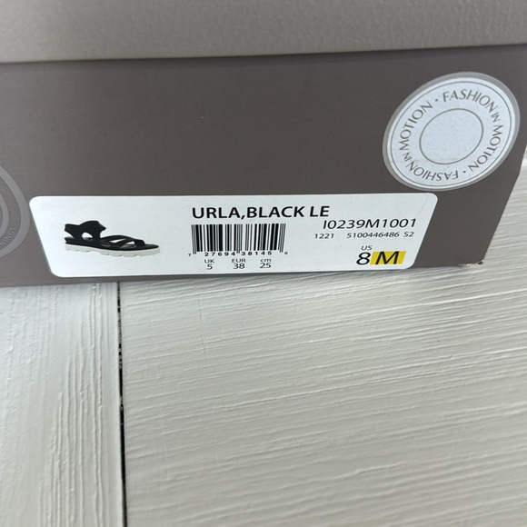 Franco Sarto Black and White Sporty Sandals - Picture 2 of 6